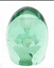 Antique Floral Green North East Bottle Dump Art Glass Paperweight 11.5cm 1.25kg