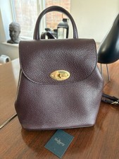 Mulberry Mini Bayswater Backpack in Oxblood  Grain Veg Tanned Leather