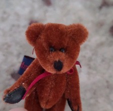 3 x Miniature jointed  teddy