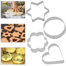 12 Pcs Cookie Cutter Stainless Steel Biscuit Mould Pastry Baking Cake DIY Decors