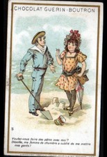 CHROME IMAGE CHOCOLATE GUERIN BOUTRON / CHILD at SAND PASTA GAME