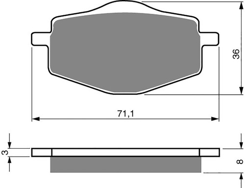 Brake disc pads rear - disc,