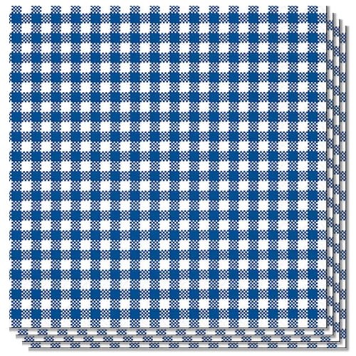 Royal blue gingham patterned - blue,