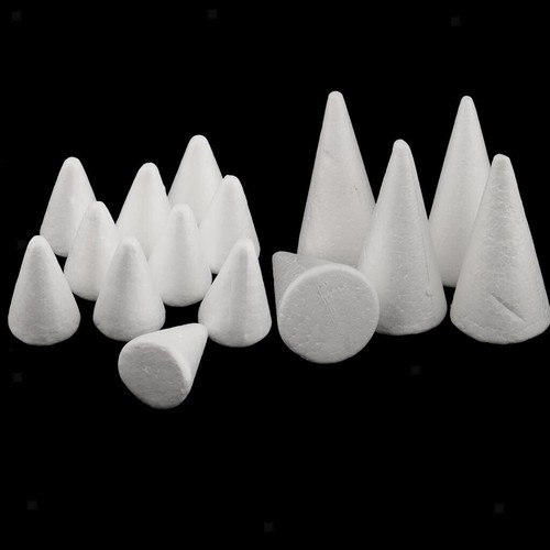 Packs solid cone styrofoam - 15-packs,