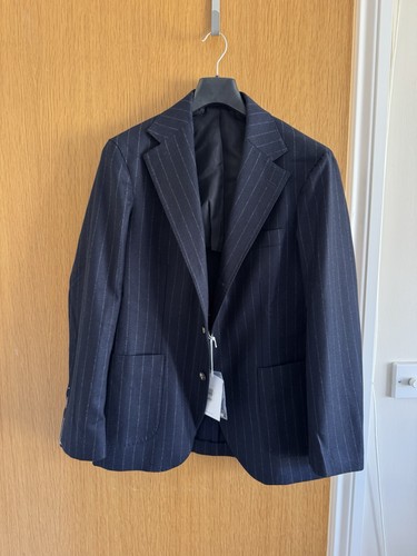 Natalino navy chalk stripe - navy,