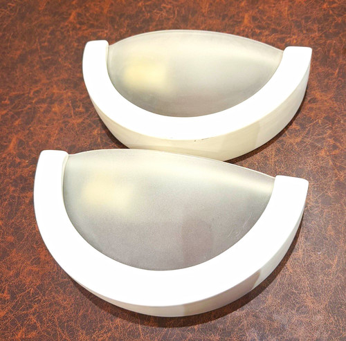 Pair white half - half, moon