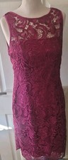 Adrianna Papell Floral Purple Evening Dress  Size 10 