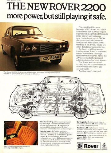 1973 advert for - 1973, rover