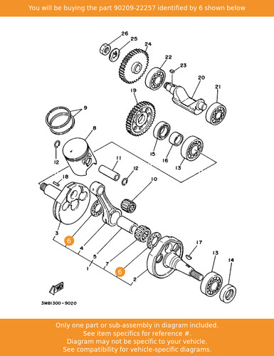 Yamaha washer 90209 22257 oem - yamaha,