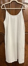 April Cornell Full Long Slip Nightgown Nightie Size XL White 100% Cotton