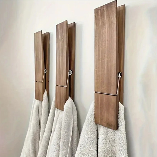 Clothespin bathroom towel - bathroom,