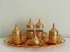Gold Turkish Coffee & Tea Set