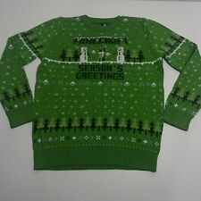 Minecraft Christmas Jumper Green Fairisle Age 10-11 Years Knitted Sweatshirt