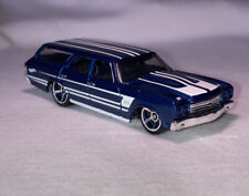 HOT WHEELS ‘70 CHEVELLE SS WAGON MUSCLE CAR BLUE-WHITE 1:64 SEE PHOTOS LOOSE
