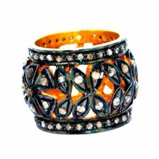 Natural Pave Diamond Band Ring