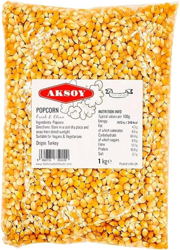Popping corn kernels 1kg - kernels,