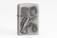 Military Lighter M16 Rifle Grenade Bullets 3D Metal Refillable Windproof