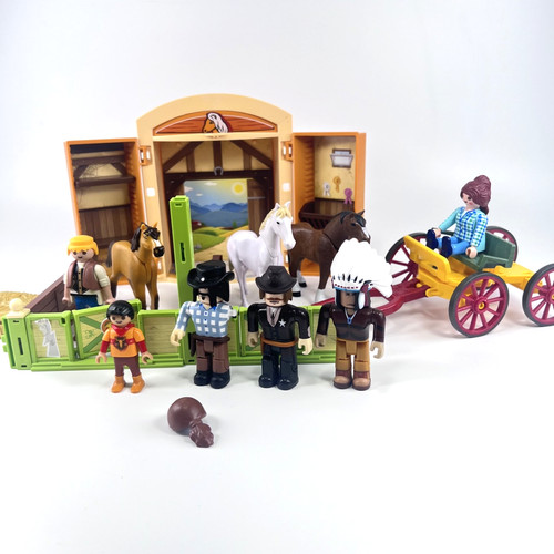 Playmobil western horse stable - western,