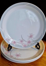 VTG Royal Doulton Lambethware Fresh Flowers Mayfair L.S. 1052 4 Piece Plate Set