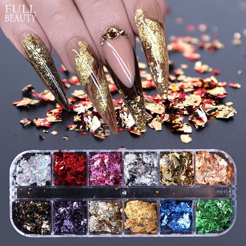 Nail art foil leaf gold - nail,