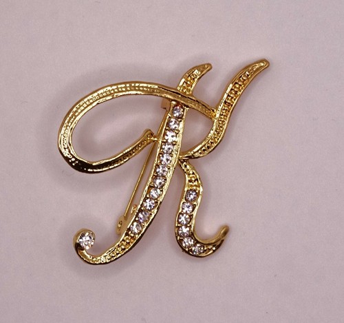 Diamante gold initial - letter, k