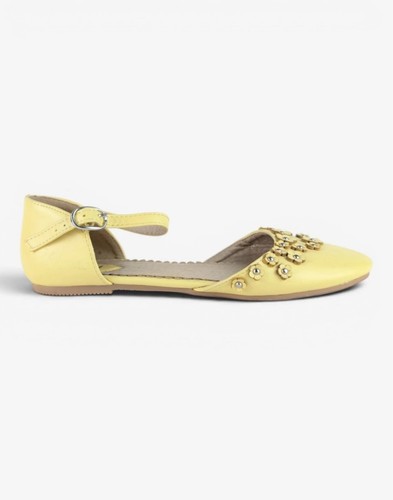 Yellow mary jane sandals - yellow,