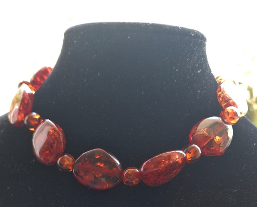 Vintage chunky faux amber - chunky,