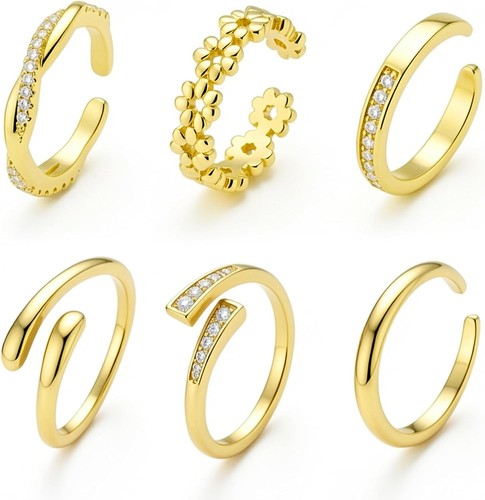 6pcs toe rings for women - 6pcs,