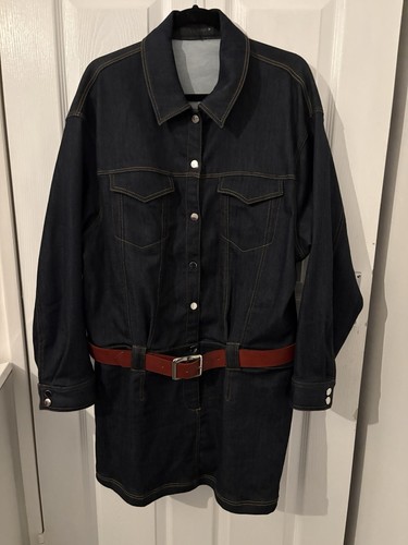 Zara dark stretchy denim mini - dark,