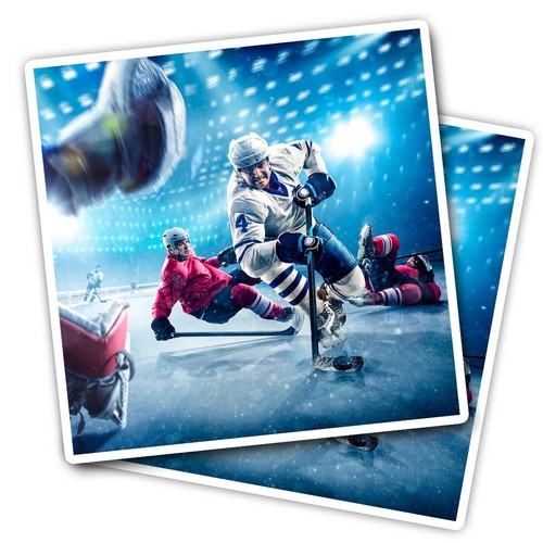 Vinyl stickers ice hockey - 2x,