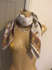 Hand Made Silk Elephant Scarf 35” x 32” Hand Rolled Hem Made In Thailand