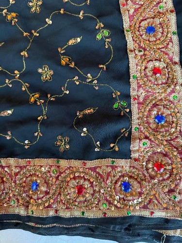 Beautiful black sari - beautiful,