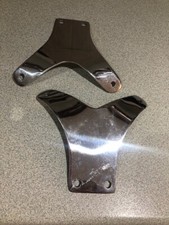 PAIR OF NORTON /  TRITON ALLOY MUDGUARD  Y BRACKETS