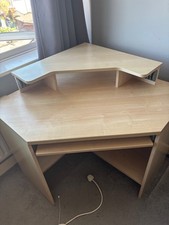 Large Wooden L Shaped Corner Desk with pull out drawer