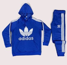 Adidas Tracksuit Set Men's Trefoil Hoodie and Bottoms
