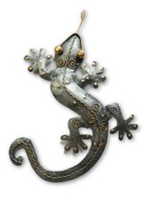 Metal Gecko Garden Ornament