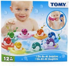 Toomies Do Re Mi Dolphins Baby Bath Toy, new but 3 dolphins are missing, open, s