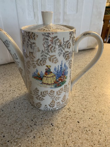Vintage sadler gold - gold, floral