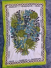 Vintage Herb Tea Towel -