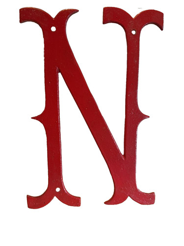 Vintage cast iron letter - iron,