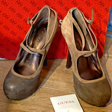 GUESS Brown Suede Leather