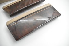 JAGUAR XJ X308 DAIMLER UPPER BACK SEAT TABLES CASHMERE AND WALNUT  LEATHER FOAM