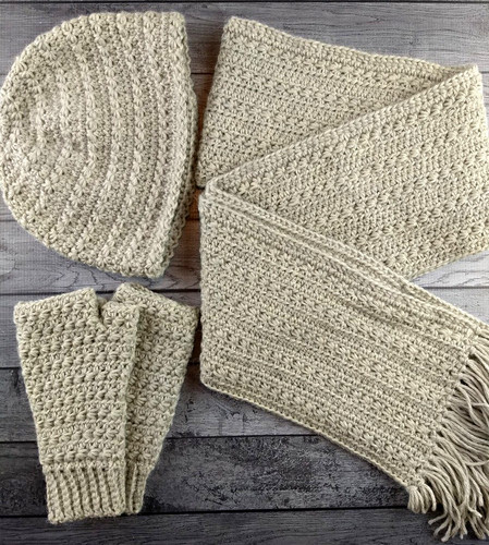 Handmade crochet hat scarf - handmade,