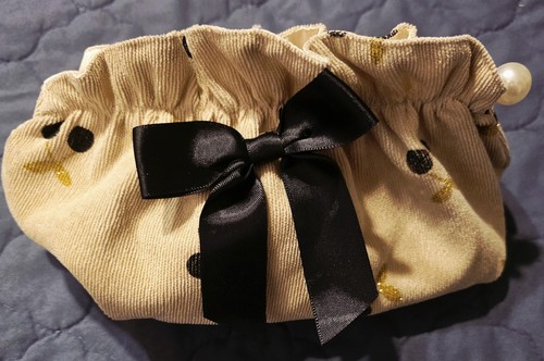 Beige black gold drawstring - beige/black/gold,
