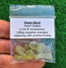Green Beryl Crystal Gemstone, Heliodor Emerald 5-15 Piece = 10g UK Quick Postage
