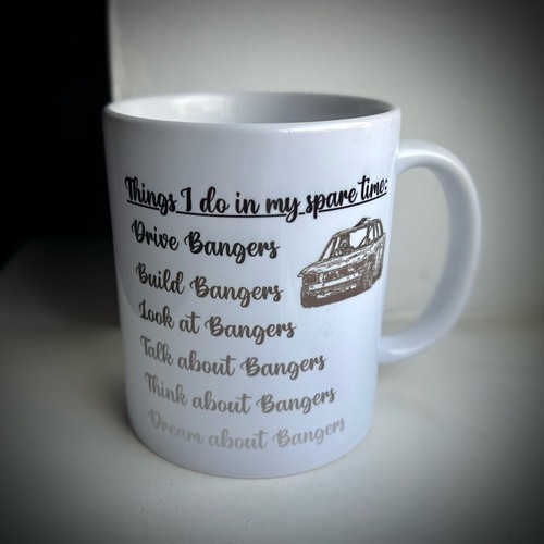 Banger racing designed mug - racing,