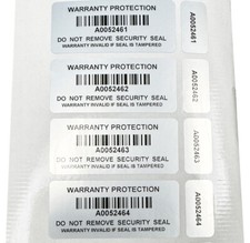Tamper Proof Warranty Void Stickers Protection Labels Security Seal Double label