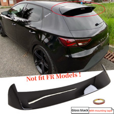 FOR SEAT LEON MK3 5F 5 DOOR REAR BOOT ROOF SPOILER WING GLOSS BLACK 2012-2020