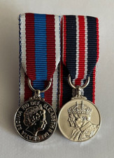 Queen’s Platinum Jubilee, Kings Charles III Coronation Miniature Medals Mounted