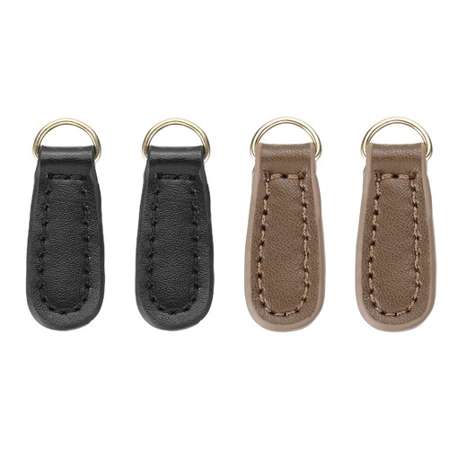 4pcs leather zipper pull 61 - zipper, pull,